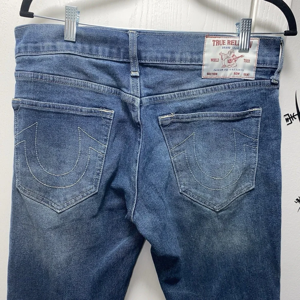 True‎ Religion Men's Geno SN Flap Relaxed Slim Jeans 30 Medium Wash